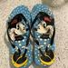 Disney Shoes | 7 For $25vintage Minnie Mouse Flip Flops | Color: Blue/White | Size: 9