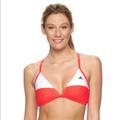 Adidas Swim | Adidas Women's Colorblock Cross Back Bikini Top | Color: Red/White | Size: 12