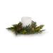"Arborvitae Candle Wreath (Set of 6) 11""D Plastic (fits 4"" candle) - Melrose International 68535DS"