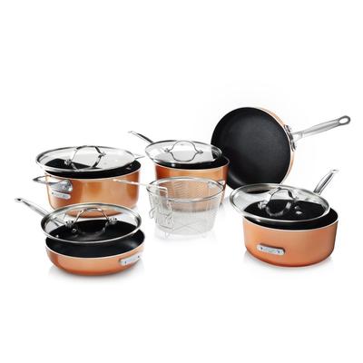 Gotham Steel Stackmaster Pots and Pans 10 Piece Nonstick Cookware Set