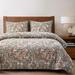 Bungalow Rose Carmen Taupe Linen Medallion Modern Rustic Comforter Set Linen in Brown | Twin Comforter + 1 Sham | Wayfair