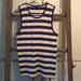 J. Crew Tops | J Crew Tank Top Blue And Cream Large 100%Cotton | Color: Blue/Cream/Tan | Size: L