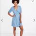 Madewell Dresses | Madewell Denim Wrap Dress (Nwt) | Color: Blue | Size: Xs