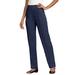Plus Size Women's Crease-Front Knit Pant by Roaman's in Navy (Size 18 W) Pants