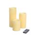 "LED Remote Dripping Candles (Set of 3) 3""Dx4""H,6""H,8""H Wax/Plastic - Melrose International 53426DS"