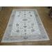 Hand Knotted Ivory Turkish Bamboo Silk Oushak with Bamboo Silk Oriental Rug (10'2" x 13'9") - 10'2" x 13'9"