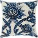 Artistic Weavers Etta Blue & Ivory Damask Throw Pillow