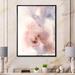 East Urban Home Pastel Abstract w/ Blue Beige & Red Spots - Floater Frame Painting on Canvas Metal in Pink | 32 H x 16 W x 1 D in | Wayfair