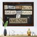 East Urban Home I Love Being Awesome - Textual Art on Canvas Canvas, Cotton in Black | 12 H x 20 W x 1 D in | Wayfair