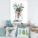 East Urban Home Merry Christmas Greenery in Transparant Jar - Painting on Canvas Metal in Green/White | 40 H x 30 W x 1.5 D in | Wayfair