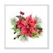 East Urban Home Holly Mistletoe Berries & Christmas Fir Branch I - Painting on Canvas in Red/White | 16 H x 16 W x 1 D in | Wayfair
