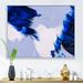 East Urban Home Abstract Gray & White Waves - Painting on Canvas Metal in Blue | 16 H x 32 W x 1 D in | Wayfair 8DBCB0F2C7E1429DA2878A99907CBE95