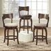 Lark Manor™ Villers Swivel Counter & Bar Stool Wood/Upholstered in Gray | 42.88 H x 18.13 W x 18.13 D in | Wayfair F2FEDB908AE34B7D90E14AD94767633D