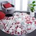 Gray/Red 79 x 79 x 0.35 in Area Rug - Ebern Designs Mascia Abstract Area Rug | 79 H x 79 W x 0.35 D in | Wayfair FF95F997E0854666A2929E3FA4A655DD