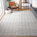 White 144 x 108 x 0.2 in Indoor Area Rug - Union Rustic Abbie-Louise Striped Handmade Tufted Black/Ivory Area Rug | Wayfair