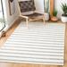 Black/White 144 x 108 x 0.2 in Area Rug - Mercury Row® Oquendo Striped Handmade Tufted Black/Ivory Area Rug | 144 H x 108 W x 0.2 D in | Wayfair