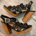 American Eagle Outfitters Shoes | American Eagle Strappy Sandal Platform Heel Black | Color: Black | Size: 9.5