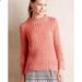 Anthropologie Sweaters | Anthropologie Field Flower Waffle Knit Sweater | Color: Orange/Pink | Size: M