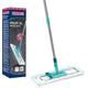 Leifheit Profi XL Micro Fibre Mop, Deluxe 46 cm Large Flat Mop Head, Floor Mop, Sturdy 3 Part Handle, Easy Steering, Thick Micro Fibre for highlyEffective Cleaning