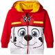 PAW Patrol Boys' Toddler Character Big Face Zip-up Hoodies, Marshall Red, 3 Years