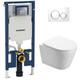 Geberit - Pack wc Bati-support UP720 extra-plat + wc sat Infinitio sans bride fixations invisibles