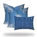 HAWEA Collection Indoor/Outdoor Lumbar Pillow Set, Zipper Covers w/Inserts - 20 x 20