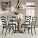 Eleanor Oak Round Solid Wood Top Ladder Back 5-piece Dining Set by iNSPIRE Q Classic