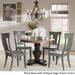 Eleanor Black Round Solid Wood Top 5-Piece Dining Set - Panel Back by iNSPIRE Q Classic