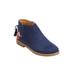 Extra Wide Width Women's The Sienna Bootie by Comfortview in Navy (Size 7 WW)