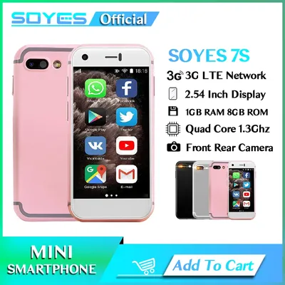 SOYES-Smartphone Android 7S téléphone portable écran 2.54 " 1 Go de RAM 8 Go de ROM mini cadeau