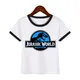 Jurassic park – t-shirt pour garçons vêtements d'été unisexe blanc personnalisé