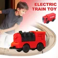 Train jouet à moteur à piles pour enfants compatible avec la voie en bois BRIO. Voiture jouet