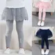 Leggings en coton pour bébés filles jupe-pantalon Slim en dentelle vêtements princesse pour