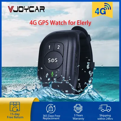 Vjoycar Nouveau GPS Intelligent Bracelet Âgée Tomber Détection SOS 4G Montre D'urgence Alarme Appel