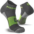 MudGear Trail Running Socks - 2 Pair Pack Medium Gray/Green