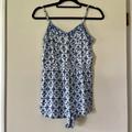 American Eagle Outfitters Pants & Jumpsuits | American Eagle Romper Size Xs | Color: Blue/White | Size: Xs