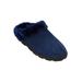 Wide Width Women's The Andy Fur Clog Slipper by Comfortview in Twilight Navy (Size XXL W)