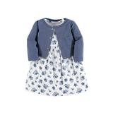 Luvable Friends Baby Girl Dress & Cardigan, 2pc Outfit Set