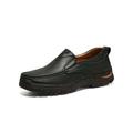 Daeful Mens Genuine Leather Oxford Shoes Slip on Casual Formal Office Shoes