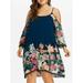 Avamo Womens Casual Dresses Boho Floral Printed Sundresses Halter Plus Size Beach Strap Dress Loose Fit