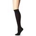 Gold Toe Women's Moderate Compression Ribbed Over The Calf Socks, 1 Pair, black, Shoe Size: 6-9