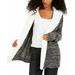 Crave Fame Juniors' Sherpa Trim Cardigan Gray Size Extra Small