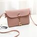 Womail Women's Vintage Small Deer Pendant Leather Crossbody Shoulder Bag Pink