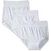 Bali Women's Lacy Skamp Brief Panty, White/White/White, X-Large/8 Pack of 3