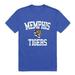 W Republic 539-339-RYL-05 University of Memphis Arch T-Shirt, Royal Blue - 2XL