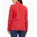 Karen Scott Women's Skiing Penguins Printed Mock-Neck Top Bright Red Size Large