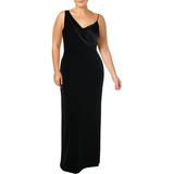 Lauren Ralph Lauren Womens Plus Abra One-Shoulder Full-Length Evening Dress