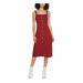 Sactuary Womens Smocked Sleeveless Midi Dress