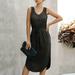 Plus Size Fashion Womens Ladies Summer Sexy Sleeveless Casual Shift Dresses Drawstring Midi Sundress XXXS-5XL