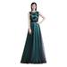 Ever-Pretty Women's Sexy Lace Long Bridesmaid Wedding Party Evening Dresses for Women 07545 Green US 10